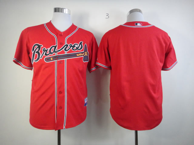 Men Atlanta Braves Blank Red MLB Jerseys